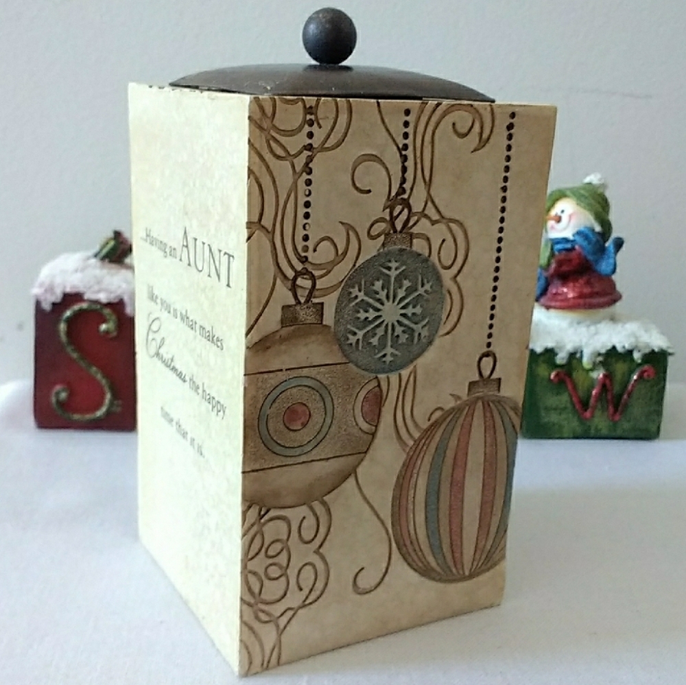 Seagull Studios Christmas Heart Warmers Decorative Tealight Holder - Aunt